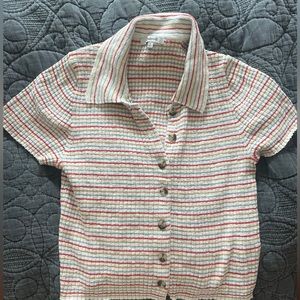Madewell knit polo button down tee